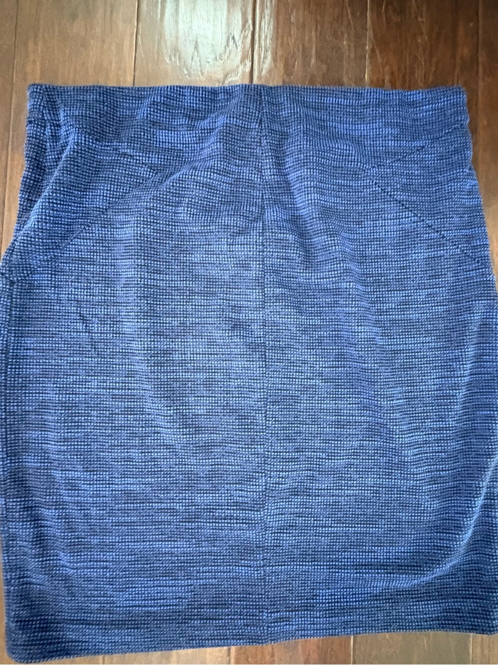 Elle Blue Textured Knit Pencil Skirt